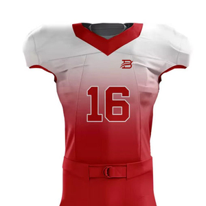 Vêtements de sport élégants, respirants et confortables, uniforme de football rouge et blanc dégradé, impression par sublimation 16 - Product Image 3