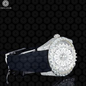 Reloj de Lujo Charm_Jewells para Mujer, de Acero Inoxidable, Caja Redonda de 42 mm, Cristal de Zafiro, Cuarzo Analógico, Cierre de Mariposa - Product Image 2