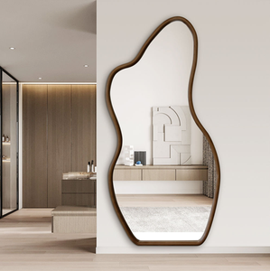 Stainless Steel Dressing <b>Mirror</b> Movable Floor <b>for</b> Living Room Clothing Store - Product Image 4