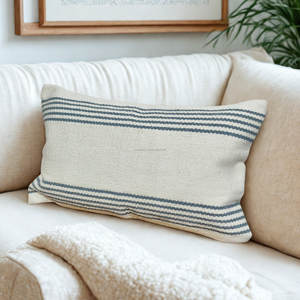 Fundas de Almohada de Verano Estilo Rústico, Plegables, con Rayas en Tonos Neutros, Tejidas, para un Aspecto Elegante, Decorativas - Product Image 4