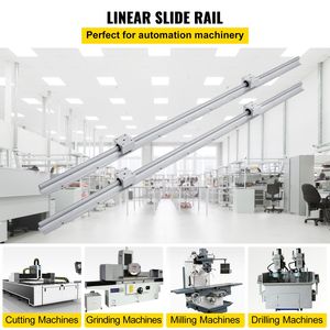 2 Guide Lineari SBR12 da 1000mm con 4 Blocchi di Cuscinetti Quadrati per Macchine CNC - Guide Lineari - Product Image 2