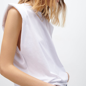 Camiseta sin Mangas para Mujer, Estilo Casual y Moderno, Precio de Fábrica, Camiseta sin Mangas a la Moda, Camiseta Informal para la Calle - Product Image 3