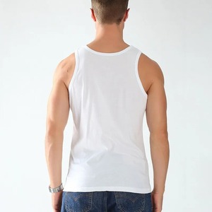 Camiseta sin mangas de algodón para hombre, diseño personalizado de fábrica, con logo impreso, estilo acanalado, la mejor calidad, venta al por mayor - Product Image 3