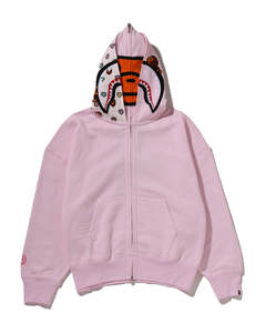 For <b>Pink</b> Regular Fit Zip-Up Hoodie Cartoon Print Unisex Casual Streetwear 100% Cotton Fleece <b>Sweatshirt</b> 360g Autumn Wear - Product Image 1