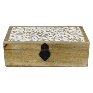Handcarved Wooden Decorative Storage <b>Boxes</b> For Jewelry <b>Keepsakes</b> Or Vanity Customized Wooden Box For Homedecor Festival Gifting - Product Image 1