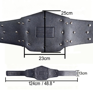 Gold Undisputed Title Championship Belt 1:1 Wrestling Collectibles Black World Heavyweight Leather Waterproof Breathable Unisex - Product Image 2