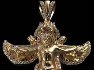 Pendentif Croix de Jésus en Moissanite VVS Plaqué Or, Breloque Religieuse en Argent 925 pour Bijoux Chrétiens Fins, Pendentifs et Breloques - Product Image 3