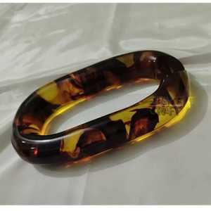 Cadena de eslabones de resina para decoración de pared, cadena transparente abierta para pared, hebilla de cadena, joyería DIY, cadena de eslabones cubanos de plástico acrílico para decoración de pared - Product Image 1