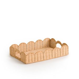 Bandeja de ratán natural premium para frutas, bebidas y como elegante bandeja de servicio para sala de estar o patio. Colección hecha a mano. - Product Image 6
