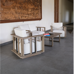 Conjunto de Sofás Seccionales Bromo de Asientos Profundos, Modelo Más Vendido de Bale Living, con Estructura de Madera de Teca, Acabado Liso, Diseño Geométrico y Estilo Moderno - Product Image 2