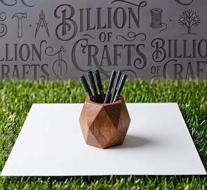Porte-stylos en bois multi-emplacements, design Art Déco, léger, support de rangement pour vase de sol, pour bureau et maison, vente en gros directe usine - Product Image 1