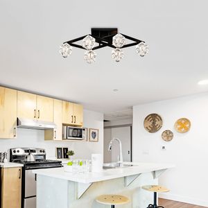 Moderna plafoniera in cristallo a 6 luci Lampadine 6 * G9 incluso ingresso/sala da pranzo/soggiorno - Product Image 4