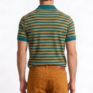 Polo pour homme tendance, coupe ajustée, résistant à la décoloration, tissu de qualité supérieure, toucher doux, confortable, polo d'été - Product Image 2
