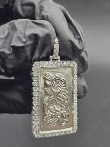 จี้ปลาคาร์ฟเงินแท้ 925 ประดับเพชรโมอิสซาไนต์ VVS แบบ Iced Out เครื่องประดับฮิปฮอป จี้วงกลมสั่งทำพิเศษสำหรับเป็นของขวัญ - Product Image 3