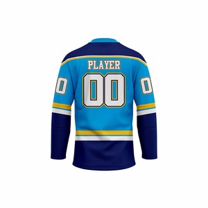 Maillots de hockey sur glace personnalisés à carreaux avec logo frontal sublimé, respirants, à séchage rapide, en polyester anti-humidité - Product Image 5