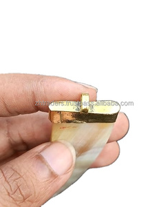 สร้อยคอจี้ฮอร์นรูปพระจันทร์เสี้ยวสองชั้นทำด้วยมือแบบทันสมัยพร้อมโซ่โลหะชุบทอง - Product Image 6