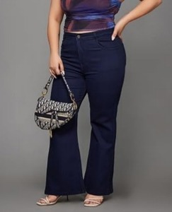 Women's Denim Jeans-Daily Wear Casual College Style <b>Boot</b> Cut Mid Waist Vintage Fashion - Product Image 5