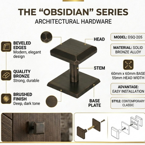 Obsidian Edge Antique Dark Brass Square <b>Door</b> <b>Knob</b> Modern Geometric Design|Luxury Decorative <b>Door</b> Handle for Main <b>Door</b> & Interior - Product Image 3
