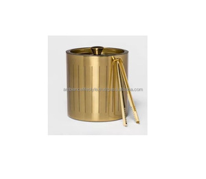 Seau à glace de luxe en acier inoxydable, finition moderne, refroidisseur de boissons, accessoire de bar durable pour fêtes, maison et hôtel - Product Image 2