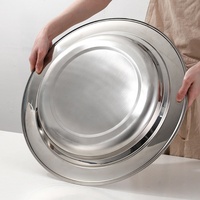 Hotel Restaurant Buffet Plat En Acier Inoxydable Plat De Service Rond De Luxe Avec Couvercles