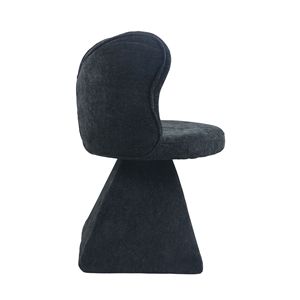 Silla de tocador con acento de mariposa de PU para dormitorio y tocador, taburete giratorio para sala de estar - Product Image 4