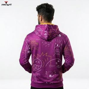 Sweat-shirts pour hommes au design populaire, logo imprimé personnalisé, style décontracté, 100% coton, tissu uni, sweat-shirts pour hommes - Product Image 5