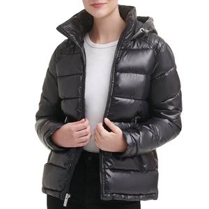 Veste matelassée à la mode pour femmes avec capuche en cuir de mouton respirant - Product Image 4