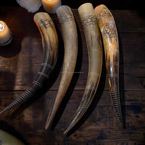 แก้วน้ำวัวแกะสลักลายเวกวิซีร์แบบพรีเมียม ขนาดใหญ่พิเศษ สไตล์ไวกิ้ง ราคาดีที่สุด - Product Image 6