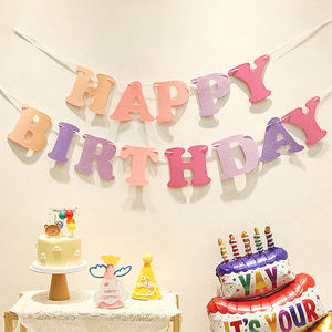 Décorations de <span class=keywords><strong>joyeux</strong></span> <span class=keywords><strong>anniversaire</strong></span> JUXINDA, bannières de lettres, costumes, accessoires <span class=keywords><strong>photo</strong></span> pour fêtes de bébés et d'enfants, mise en scène - Product Image 2