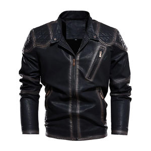 Chaqueta de Cuero para Motociclista Personalizada OEM 2026 para Hombre, Chaqueta de Piel de Oveja Auténtica, Corte Ajustado, con Bolsillos con Cremallera YKK Resistentes - Product Image 4