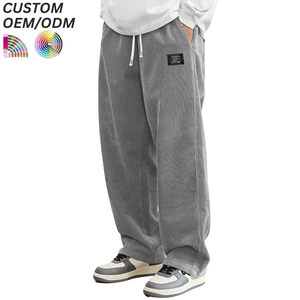 Plus Size Mens Casual Printed Anti-Wrinkle <b>Drawstring</b> Jogger <b>Trousers</b> Cotton Elastic Waist Custom Logo OEM ODM Service - Product Image 3