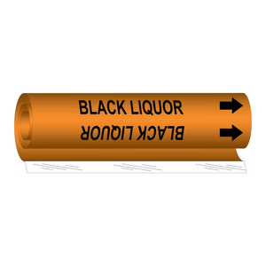 Etiqueta Adhesiva Flexible de Alto Rendimiento Brady Black Liquor Pipe Marker para Tuberías Industriales - Product Image 1