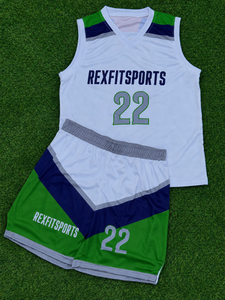 ผู้ส่งออกชุดบาสเก็ตบอล Rexfit แบบสั่งทำ |   ชุดทีมขายส่งสำหรับโรงเรียน |   เสื้อซับลิเมชั่นโพลีเอสเตอร์ 100% ระบายอากาศได้ดี แบบไม่มีแขน - Product Image 4
