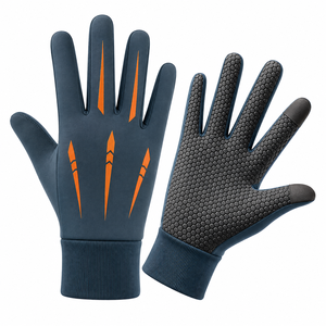 Gants personnalisés imperméables, coupe-vent, thermiques, à doigts entiers, en polyester, avec poignets élastiques, pour le cyclisme, la pêche, la chasse, les sports de plein air, unisexe - Product Image 6