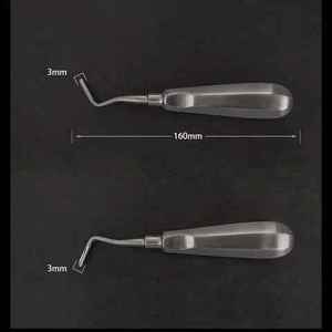 Kit d'extraction dentaire mini-invasive en acier, forceps chirurgical droit et courbé pour racines, certifié CE ISO par Grip Surgical - Product Image 3