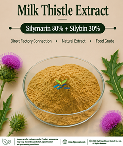 HGO Factory Fourniture directe d'extrait de chardon-Marie naturel pur (qualité alimentaire) Spécification Silymarin 80% plus Silybin 30% - Product Image 1