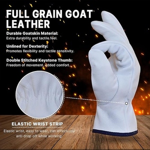 Guantes de Trabajo Duraderos al por Mayor para Hombre, de Cuero de Vaca con Doble Costura y Pulgar Keystone para Mayor Destreza, Guantes de Conductor - Product Image 4