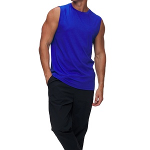 Prix de gros – Débardeur à capuche pour homme, design optimal, sans manches, vêtement de fitness respirant, 100 % coton tricoté, personnalisable, pour l'extérieur - Product Image 1
