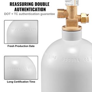 Regolatore di Pressione CO2 Resistente 0-60 PSI con Manometro, Regolatore di Pressione Regolabile per Cilindri di Gas per Sistemi di Birra - Product Image 4