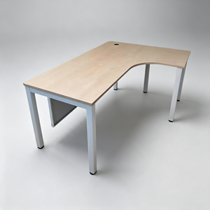 L Shape Durable Conference <b>Table</b> with Metal Legs and MDF Surface Modern Minimalist Design for Commercial & Home <b>Office</b> Use - Product Image 1