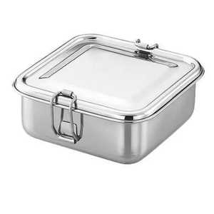Rectangle Stainless Steel 3-Compartment Leakproof Dishwasher Safe <b>Lunch</b> <b>Box</b> Removable Tray Separator Multi Grid Meal Prep <b>Box</b> - Product Image 4