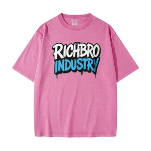 Camiseta de algodón informal para el día a día para hombre, ropa de calle básica con estampado personalizado de ajuste relajado del fabricante OEM/ODM Richbro Industry - Product Image 6