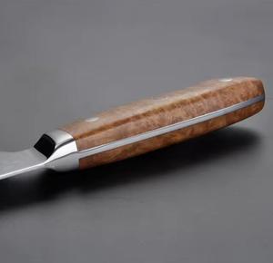 Couteau de chef professionnel en acier Damas, fait main, personnalisable, forgé à la main, manche en bois, écologique, compatible lave-vaisselle, ambidextre - Product Image 5