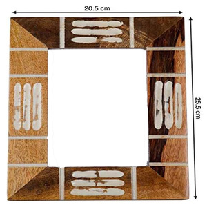 Collage de madera marco de fotos decorativo hecho a mano marco de fotos de mesa con frente de vidrio 5x7 aberturas de fotos pantalla perfecta para el hogar - Product Image 3