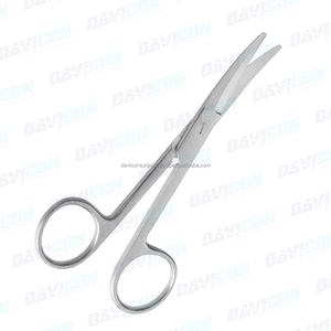 Tijeras Quirúrgicas Fomon Saber-Back Curvas Serradas de 5 Pulgadas en Acero Inoxidable para Rinoplastia, Instrumento de Cirugía Plástica - Product Image 2