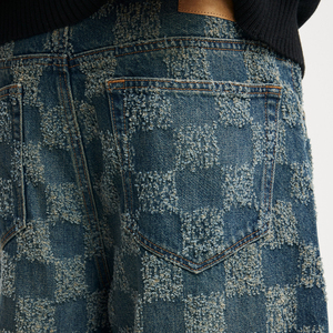 Shorts de sport amples et imperméables en mélange polyester/coton, motif écossais, avec cordon de serrage, longueur genou, poches, grandes tailles - Product Image 6