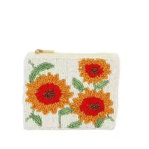 Pochette à monnaie style vintage en perles de rocaille avec broderie artisanale de perles fines pour un usage mode - Product Image 2