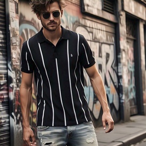 Vente en gros de t-shirts polo uni de haute qualité tissu tricoté polo de golf grande taille broderie personnalisée hommes polos grande taille pour hommes - Product Image 2
