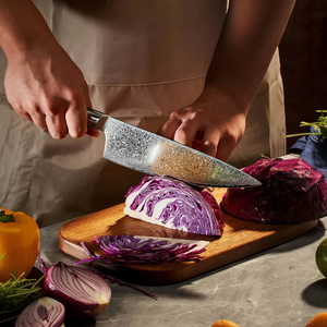 Cuchillos LEGACY BLADES de lujo, estilo japonés, de acero de Damasco, cuchillo de chef artesanal hecho a mano, mango de madera de olivo, para cocina - Product Image 4