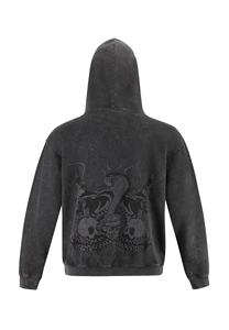 Sudadera con capucha moderna de gran tamaño para hombres y mujeres, tela de algodón con estampado suave lavado con ácido, diseño duradero cálido para invierno, patrón sólido - Product Image 6